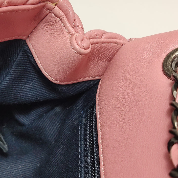 Chanel Micro Quilted CC Flap Bag Medium Calfskin Dusty Pink