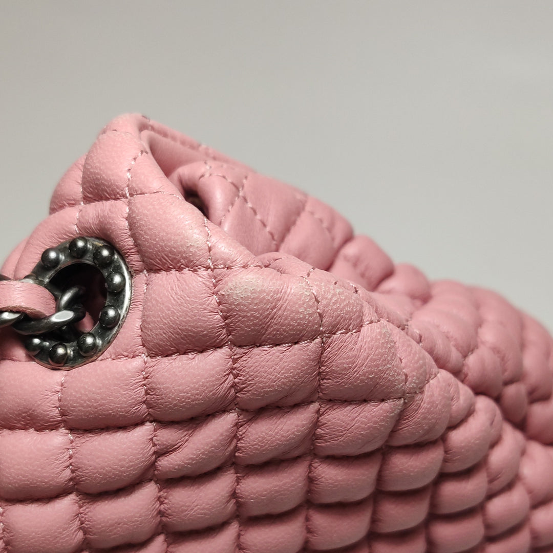 Chanel Micro Quilted CC Flap Bag Medium Calfskin Dusty Pink