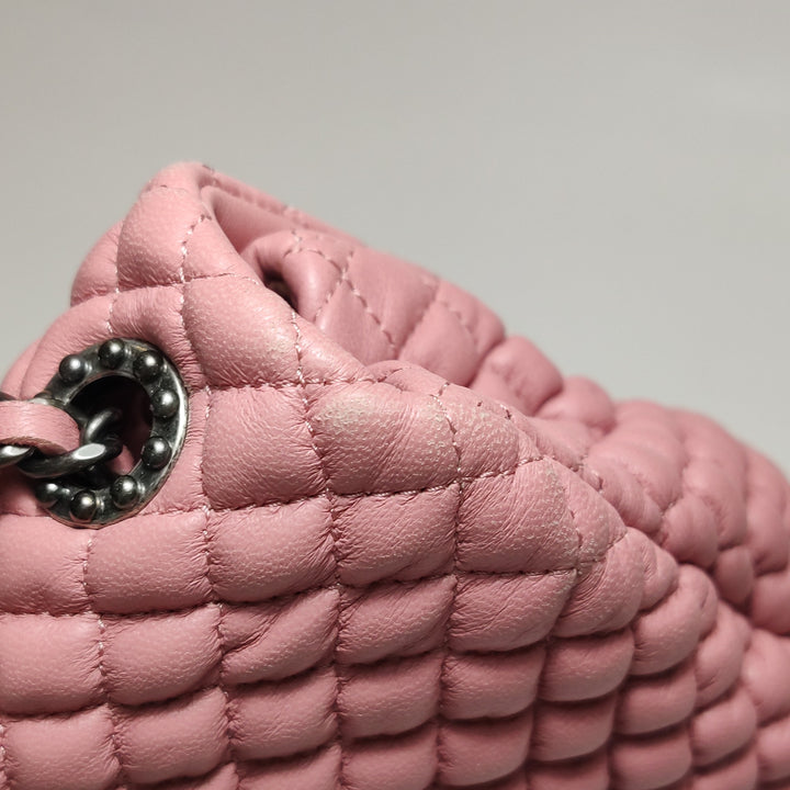 Chanel Micro Quilted CC Flap Bag Medium Calfskin Dusty Pink