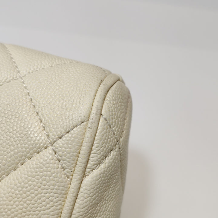 Chanel Camera Bag in Caviar Leather Off-White
