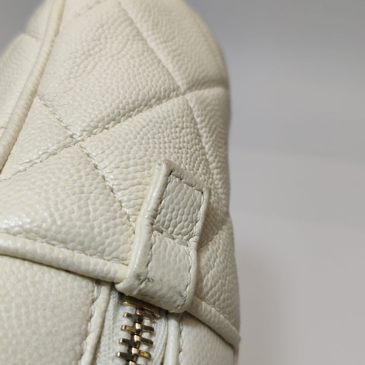 Chanel Camera Bag in Caviar Leather Off-White