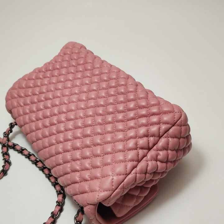Chanel Micro Quilted CC Flap Bag Medium Calfskin Dusty Pink