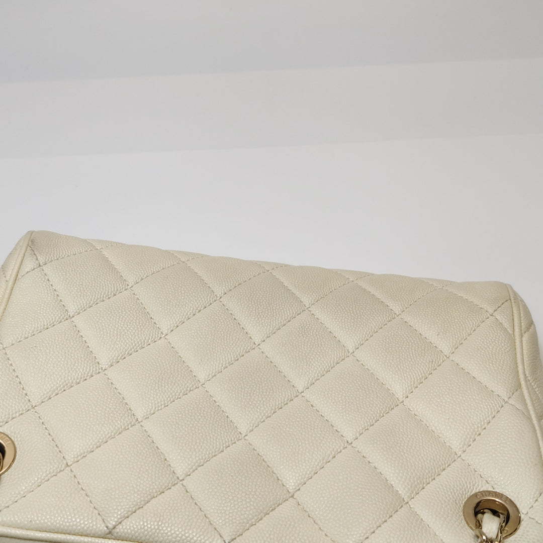 Chanel Camera Bag in Caviar Leather Off-White