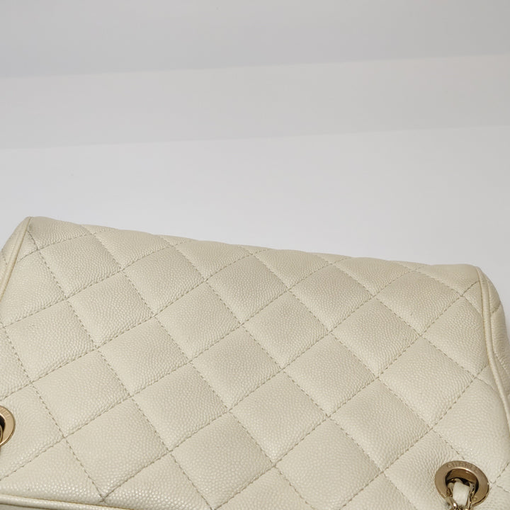 Chanel Camera Bag in Caviar Leather Off-White
