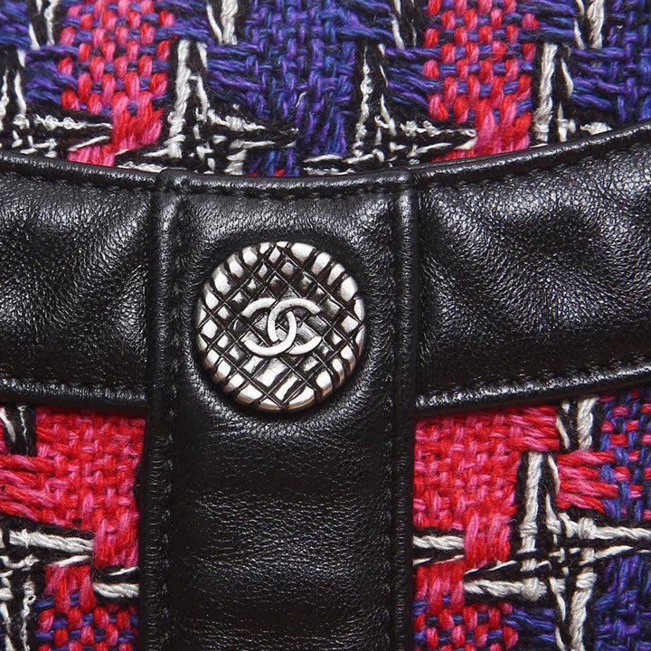 Chanel *Rare* Black Lambskin & Multicolor Tweed Girl Bag