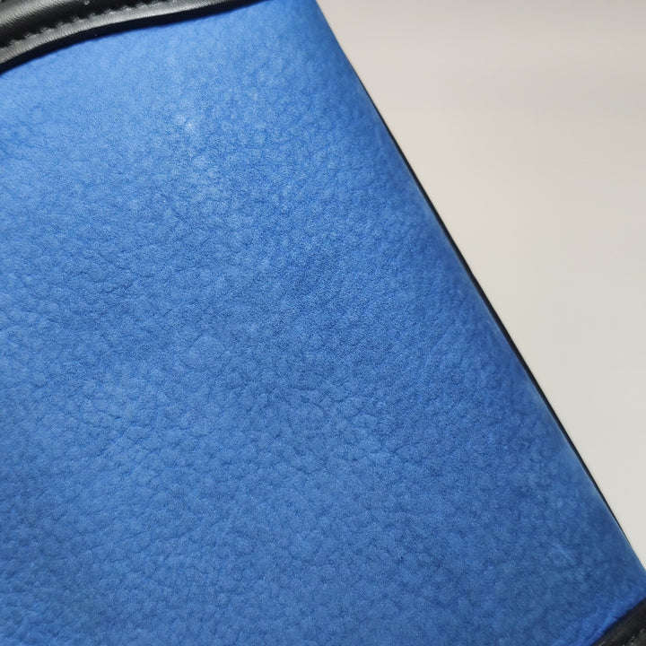 Celine Bicolour Leather Nano Luggage Tote Bag Black Blue