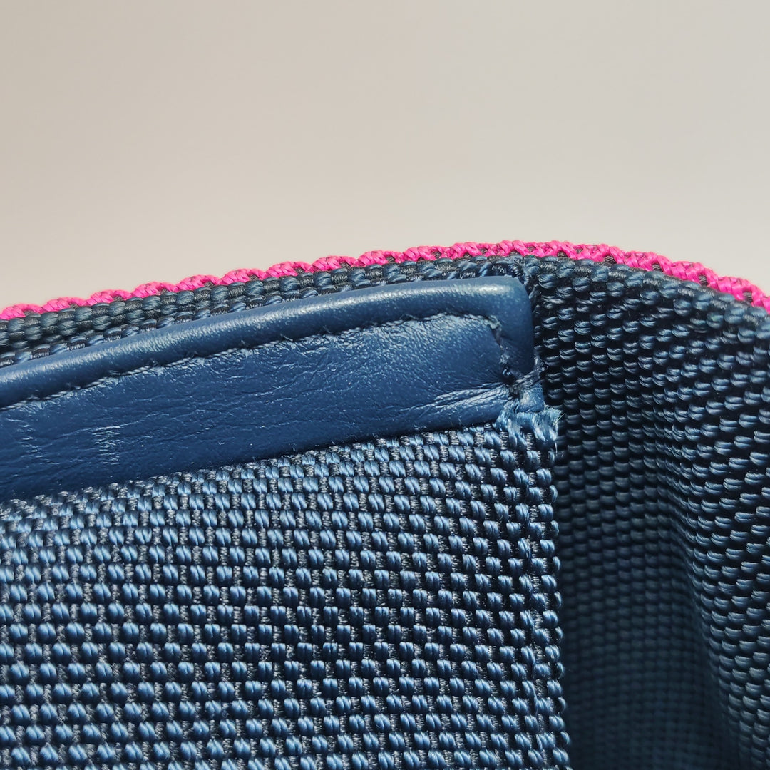 Chanel Medium Quilted Canvas Fluo Boy Flap Bag Dark Navy Fuchsia