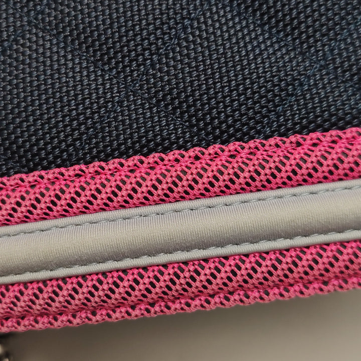 Chanel Medium Quilted Canvas Fluo Boy Flap Bag Dark Navy Fuchsia