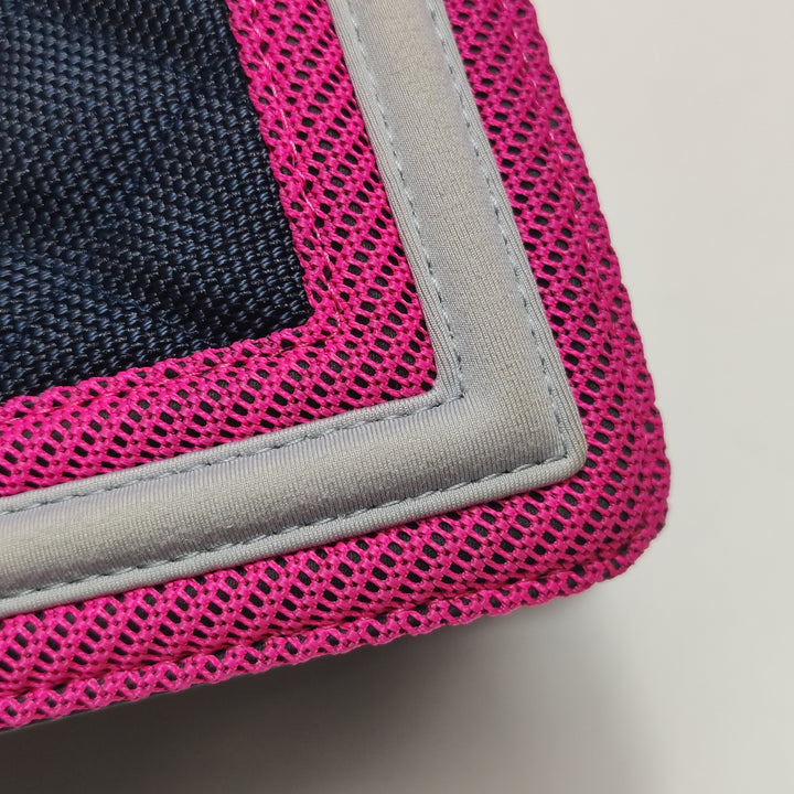 Chanel Medium Quilted Canvas Fluo Boy Flap Bag Dark Navy Fuchsia