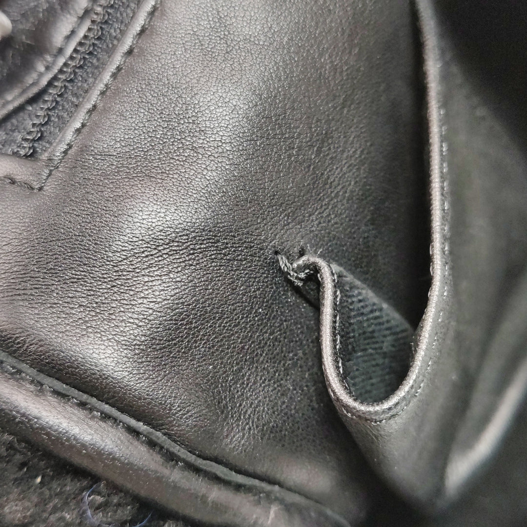 Chanel Vintage Medium Suede Large CC Crossbody Bag Black