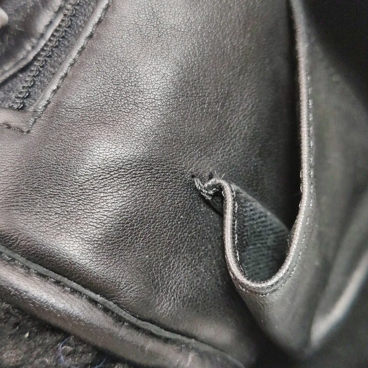 Chanel Vintage Medium Suede Large CC Crossbody Bag Black