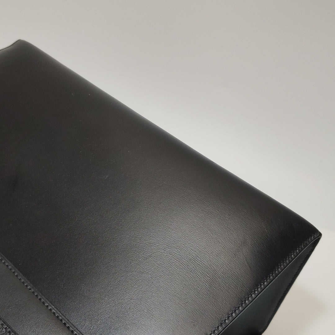 Hermes Kelly Vintage 32 In Black Sellier Box Bag
