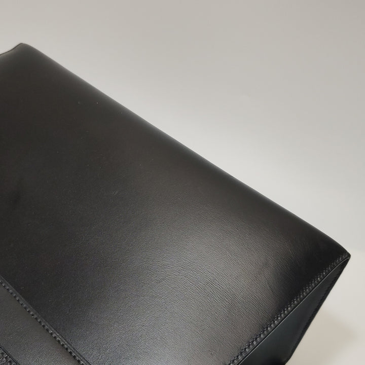 Hermes Kelly Vintage 32 In Black Sellier Box Bag
