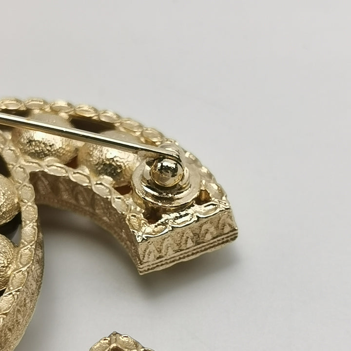 Chanel Bead CC Brooch Gold