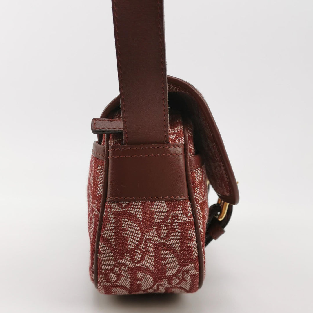 Dior Vintage Monogram Messenger Bordeaux