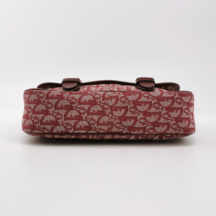 Dior Vintage Monogram Messenger Bordeaux