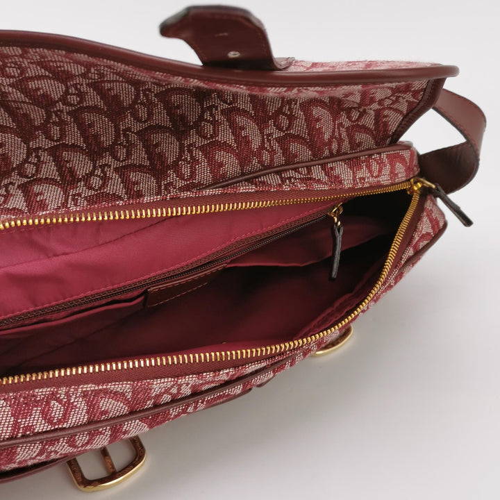 Dior Vintage Monogram Messenger Bordeaux