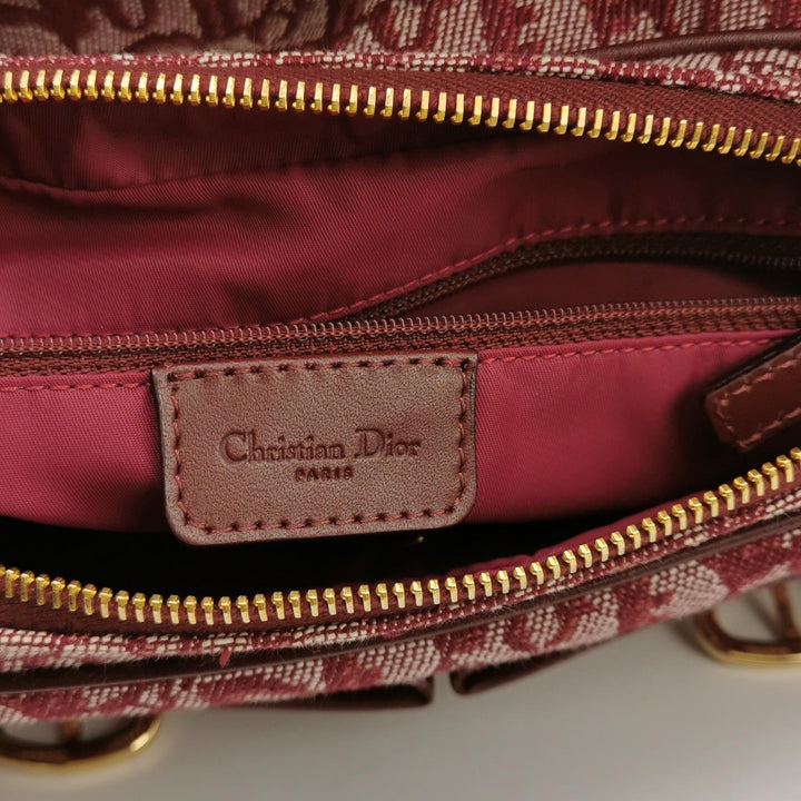Dior Vintage Monogram Messenger Bordeaux