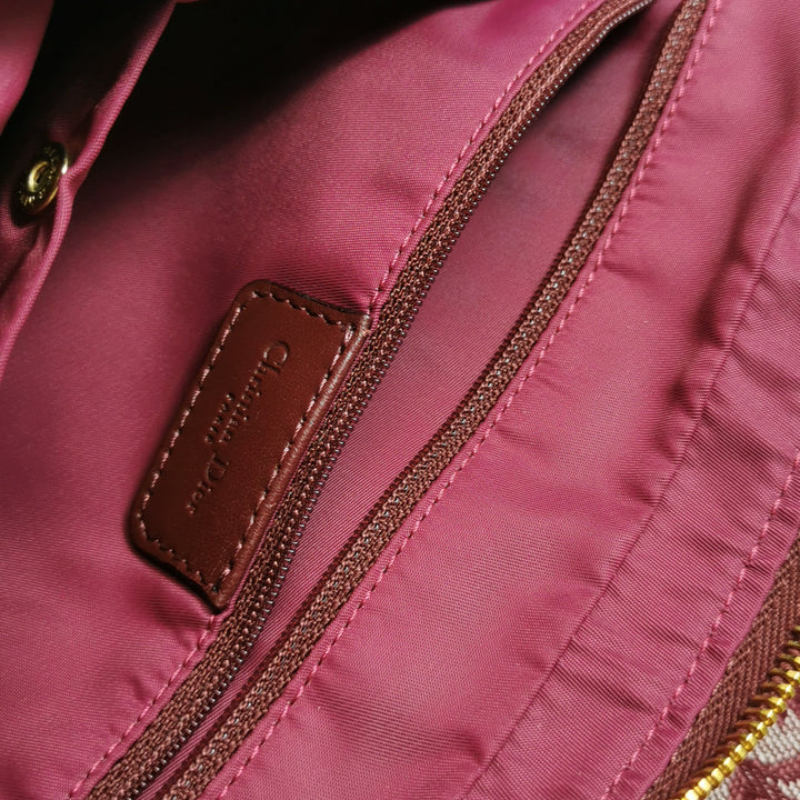 Dior Vintage Monogram Messenger Bordeaux