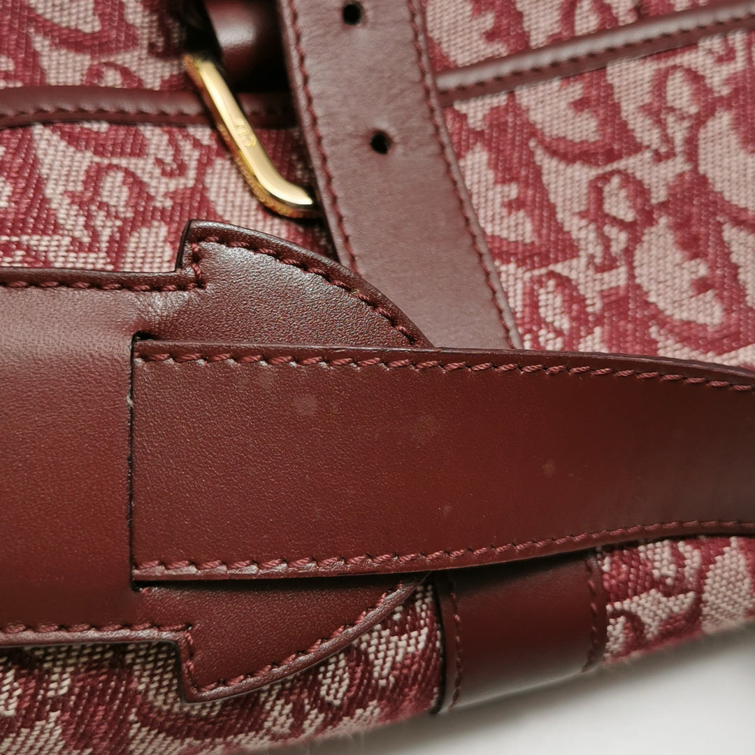 Dior Vintage Monogram Messenger Bordeaux