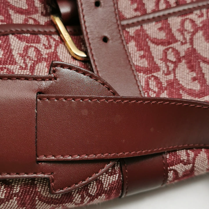 Dior Vintage Monogram Messenger Bordeaux