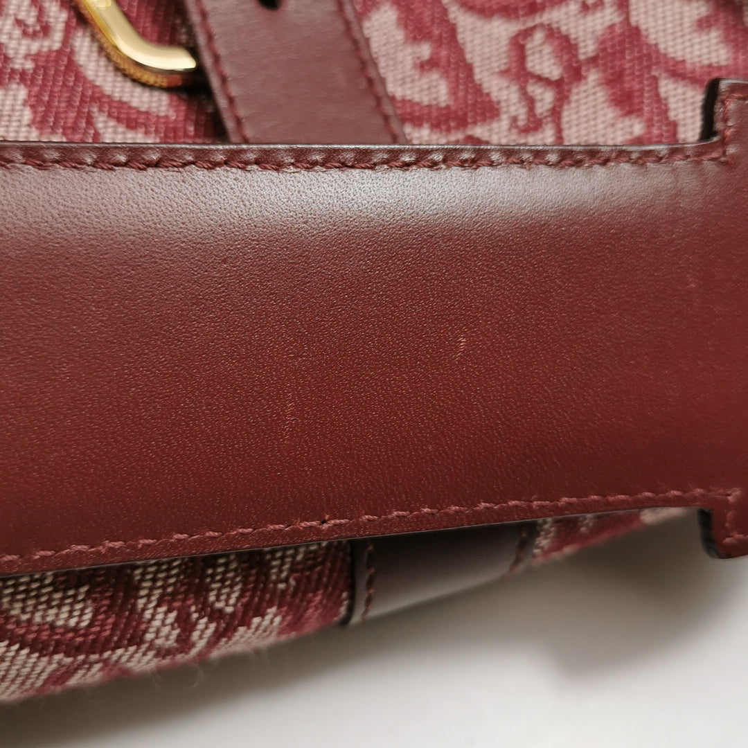 Dior Vintage Monogram Messenger Bordeaux