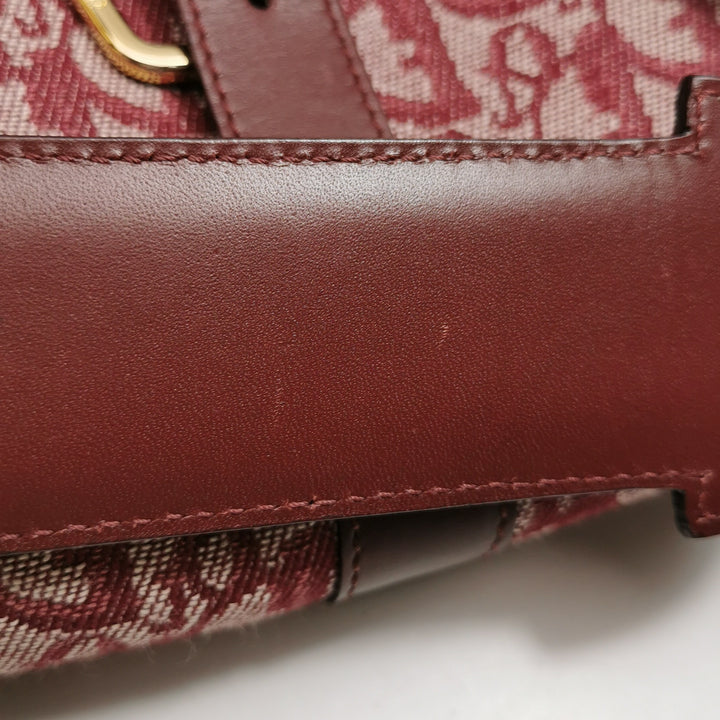 Dior Vintage Monogram Messenger Bordeaux