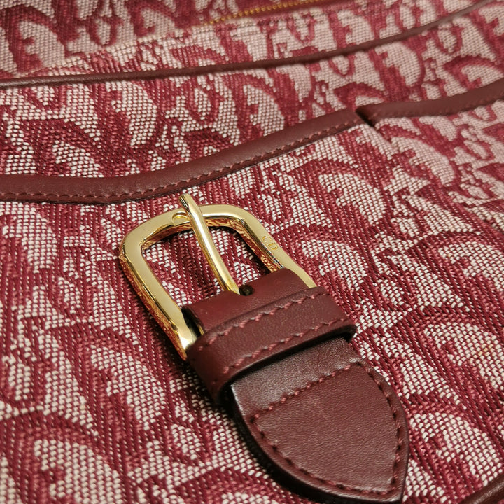 Dior Vintage Monogram Messenger Bordeaux