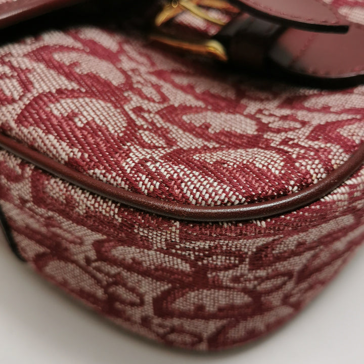 Dior Vintage Monogram Messenger Bordeaux