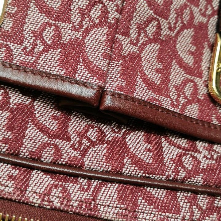 Dior Vintage Monogram Messenger Bordeaux