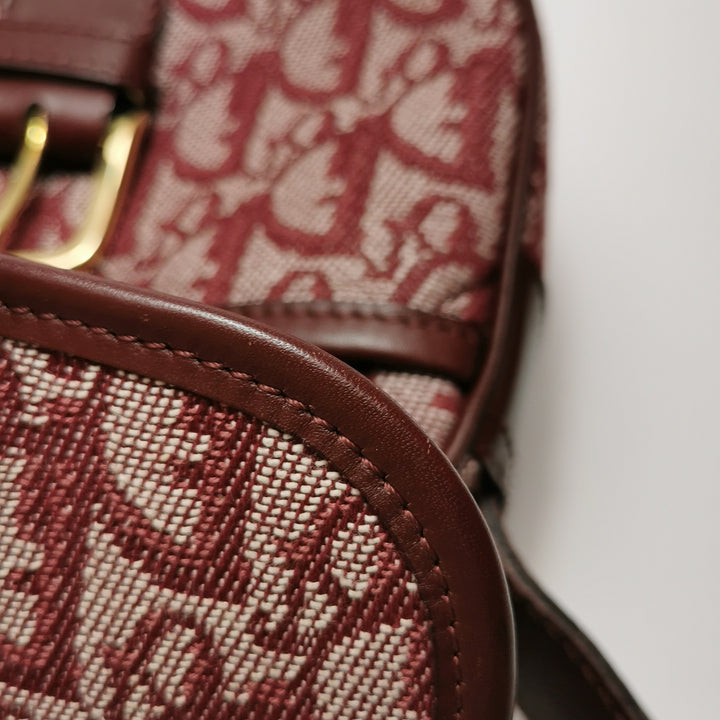 Dior Vintage Monogram Messenger Bordeaux