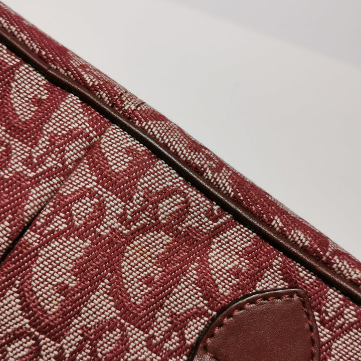Dior Vintage Monogram Messenger Bordeaux