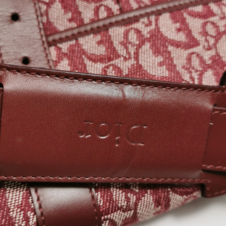 Dior Vintage Monogram Messenger Bordeaux