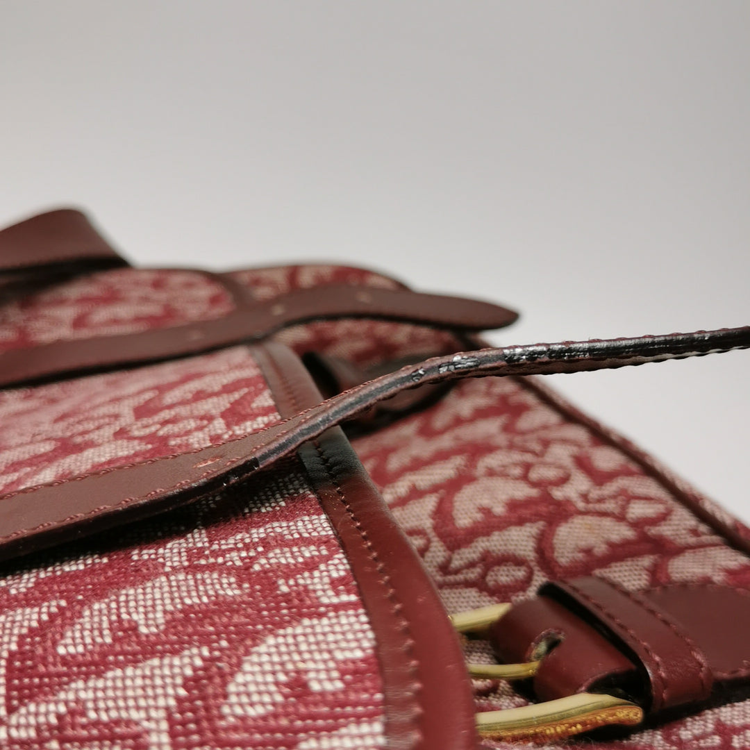 Dior Vintage Monogram Messenger Bordeaux