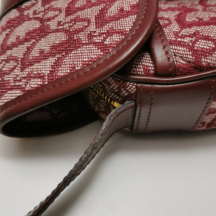 Dior Vintage Monogram Messenger Bordeaux