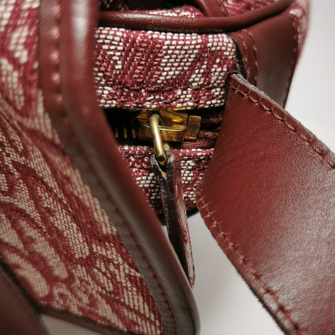 Dior Vintage Monogram Messenger Bordeaux