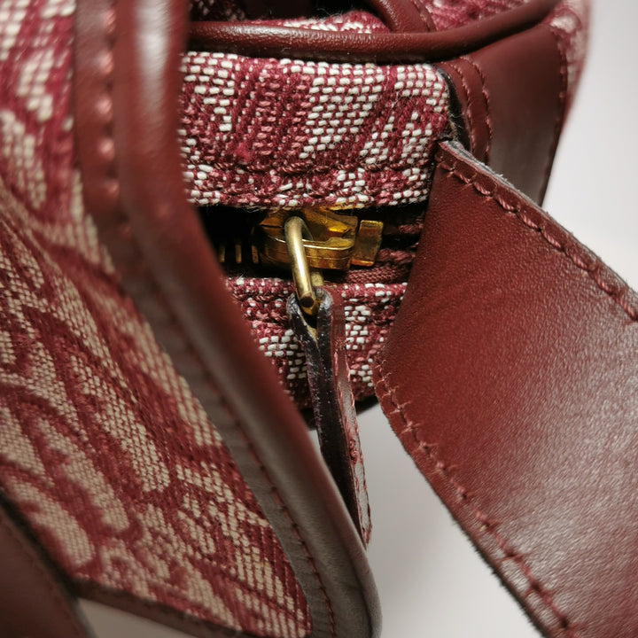 Dior Vintage Monogram Messenger Bordeaux