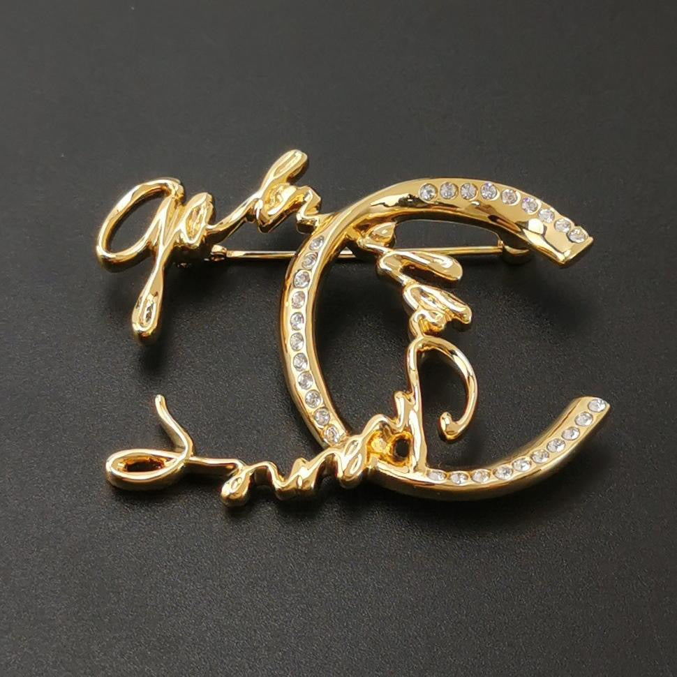 Chanel CC Logo Letter Brooches