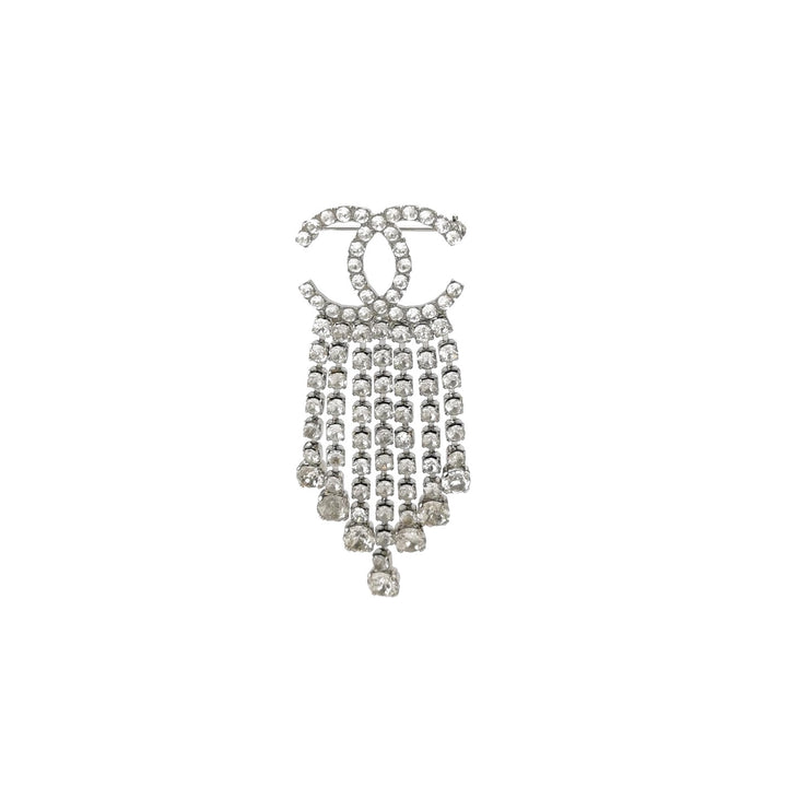 Chanel Crystal Fringe CC Brooch