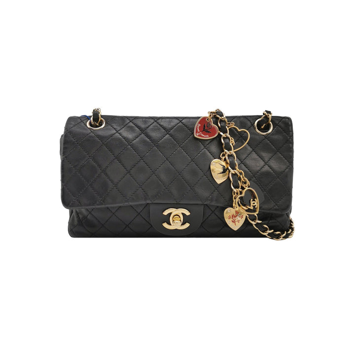 Chanel 2009 Valentine Classic Single Flap With Heart Shape Chain