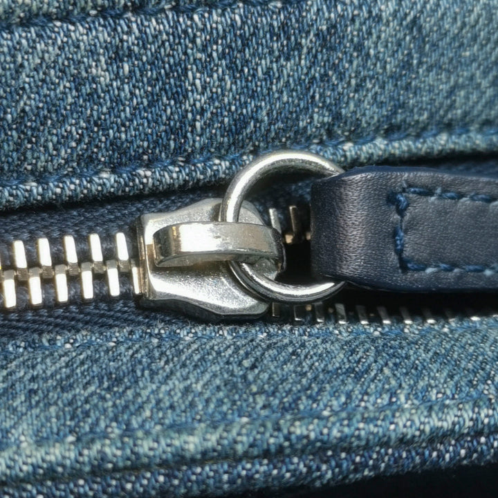 Chanel2012  Camellia Mademoiselle Denim Shoulder Bag Blue