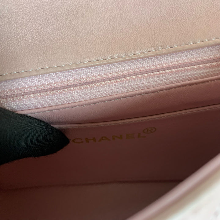 Chanel Vintage Pink Lambskin Mini Square Flap Bag