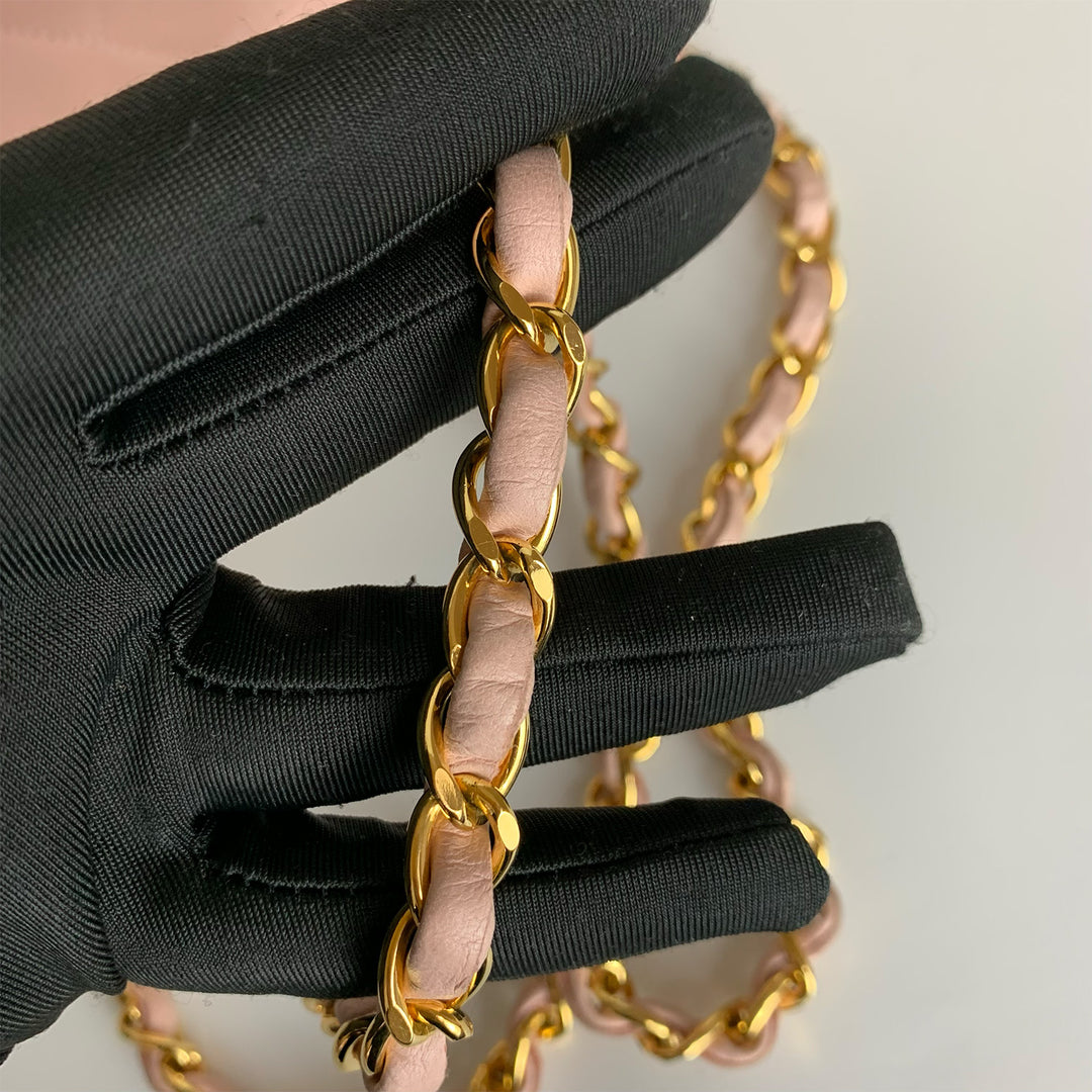Chanel Vintage Pink Lambskin Mini Square Flap Bag