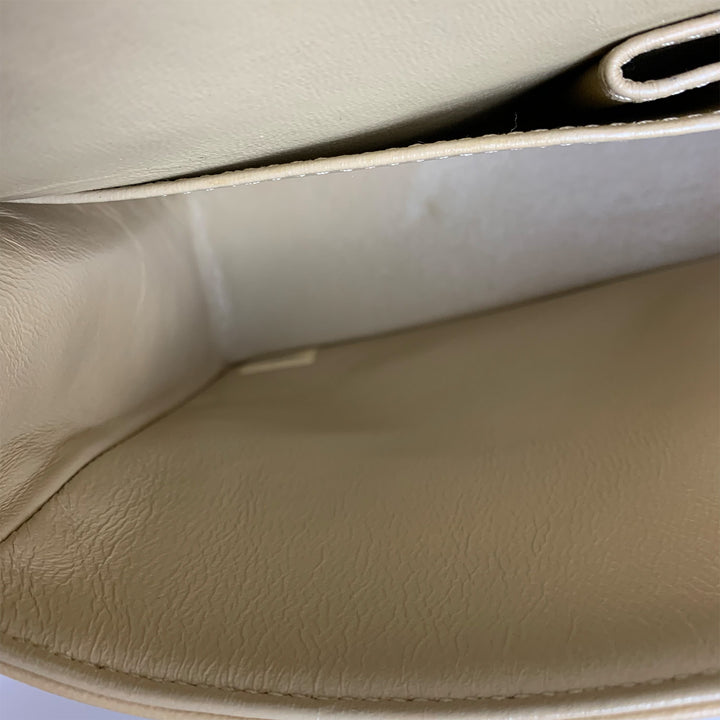 Chanel Vintage Medium Classic Double Flap in Beige Lambskin and Gold Hardware