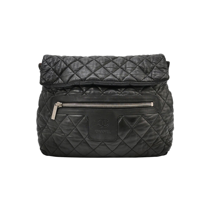 Chanel 2010 Coco Cocoon Quilted Lambskin Backpack In Black