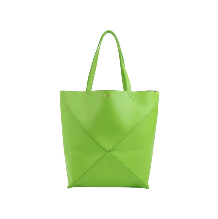 Loewe Green Puzzle Shopper Tote Bag Large