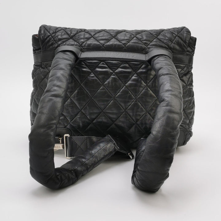 Chanel 2010 Coco Cocoon Quilted Lambskin Backpack In Black