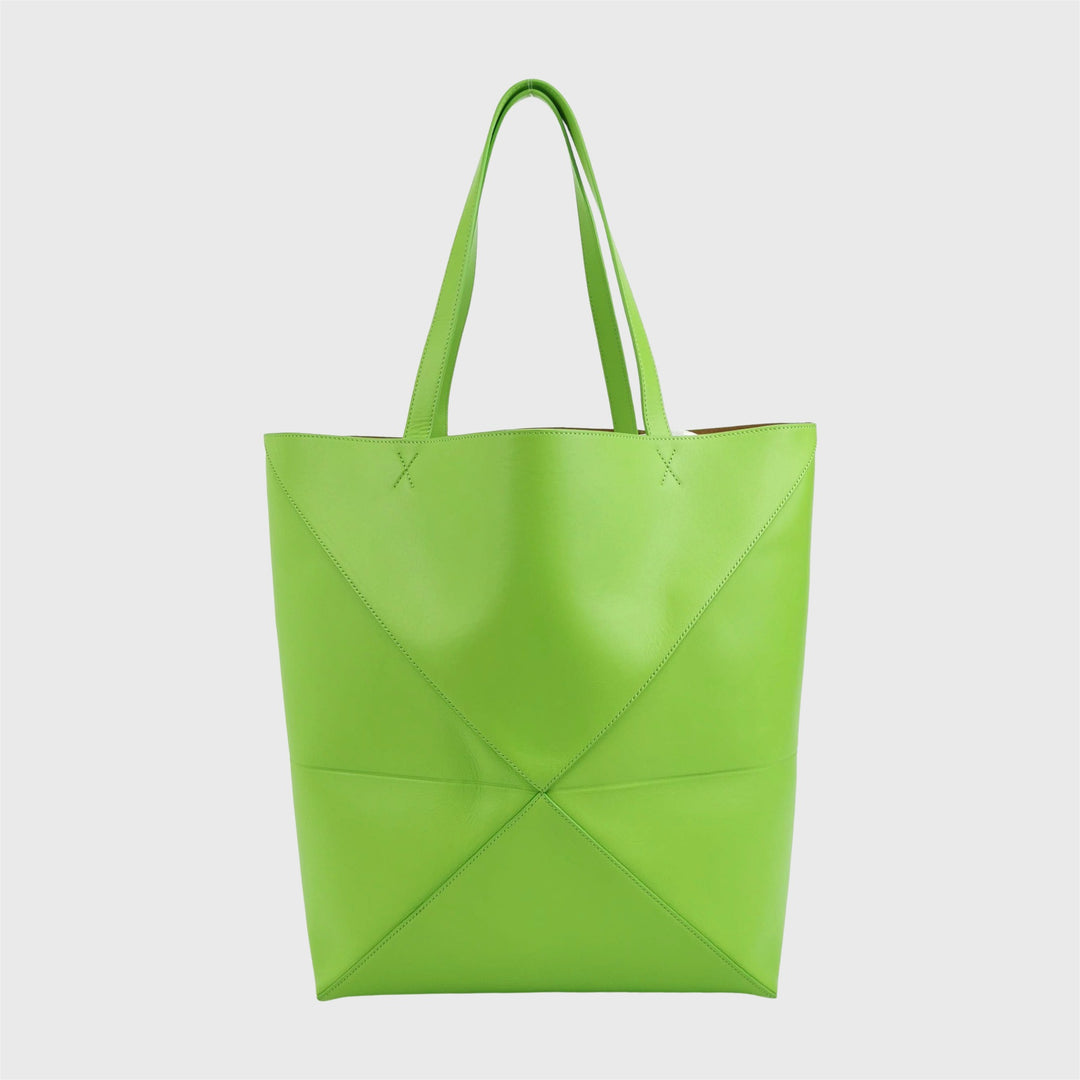 Loewe Green Puzzle Shopper Tote Bag Large