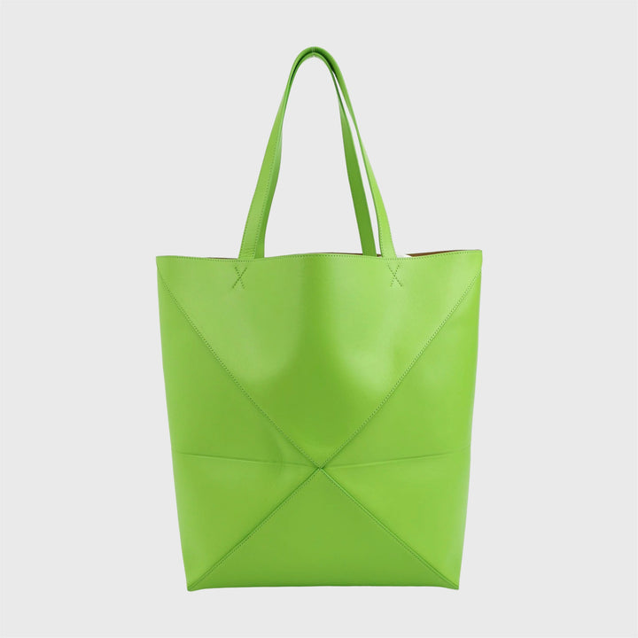 Loewe Green Puzzle Shopper Tote Bag Large