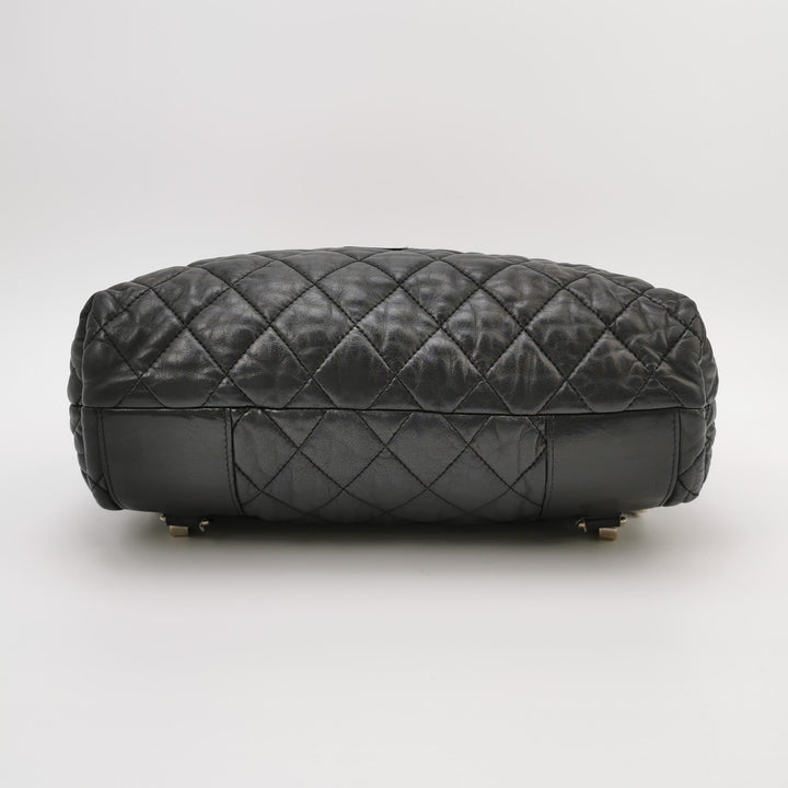 Chanel 2010 Coco Cocoon Quilted Lambskin Backpack In Black